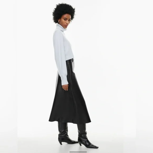 NWT Aritzia Wilfred Rebecca Turtleneck Sweater Merino Wool Frozen Grey Small - Picture 4 of 16